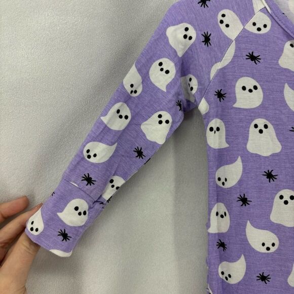 Baby One Pieces Purple Ghost Print - Picture 5 of 6